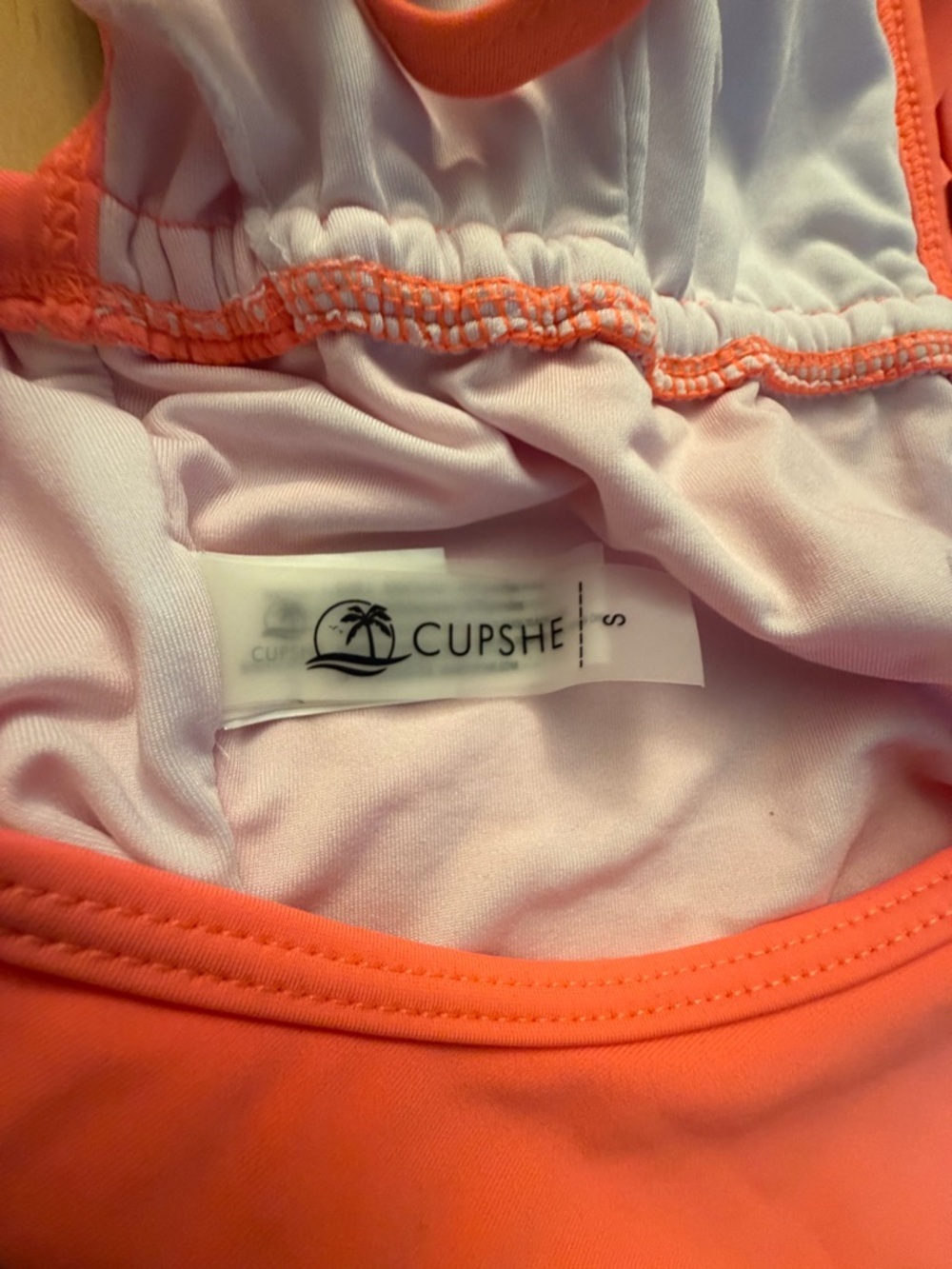 Cupshe Coral Ruffle-Trim One-Piece Swimsuit $4/25 - Picture 3 of 4